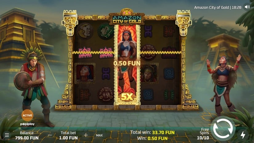 Amazon City Of Gold slot screen 5