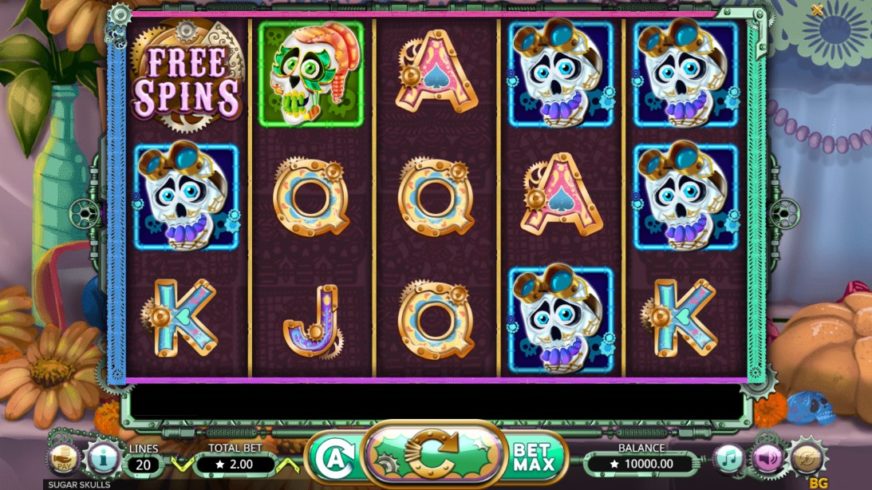Sugar Skulls slot screen 1