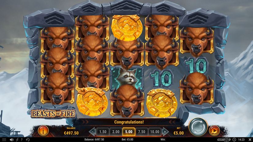 Beasts of Fire slot screen 2