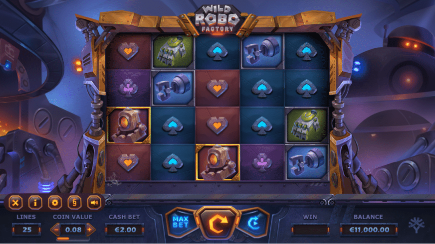Wild Robo Factory slot screen 1