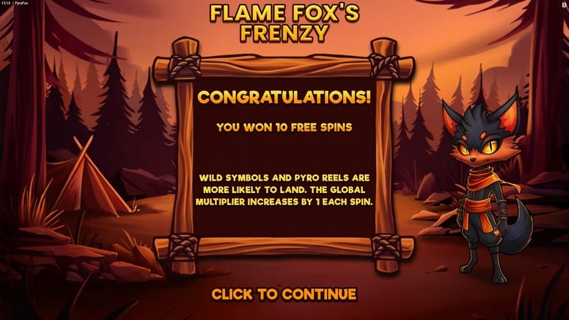 Pyrofox slot screen 4