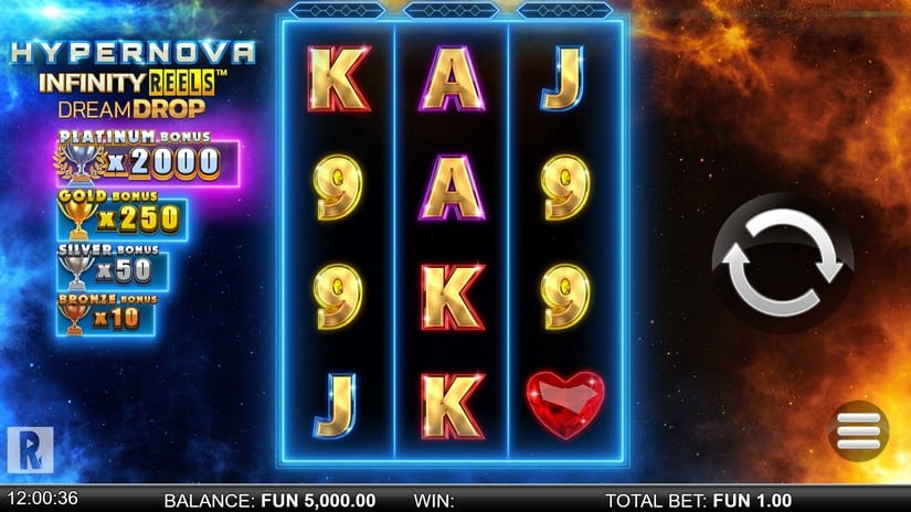 Hypernova Infinity Reels Dream Drop slot screen 1