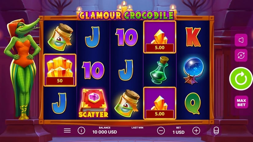 Glamour Crocodile slot screen 1