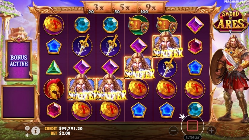 Sword of Ares slot screen 3