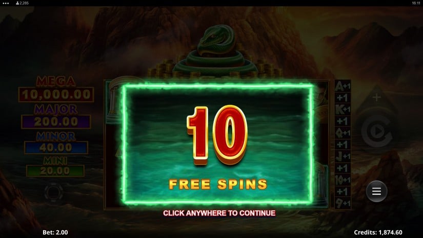 Amazing Link Medusa slot screen 3