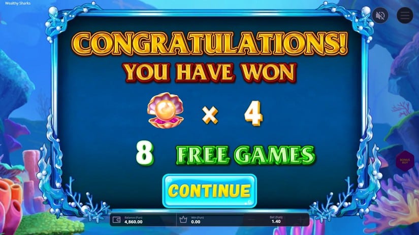 Wealthy Sharks slot screen 4