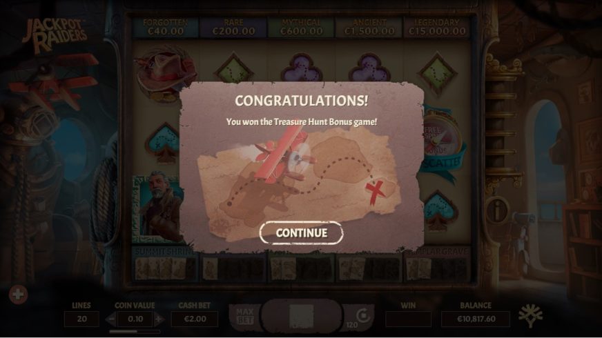 Jackpot Raiders slot screen 6