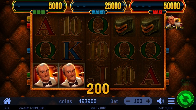 Orient Train slot screen 2