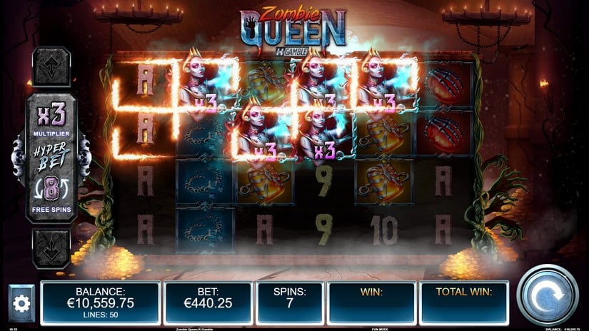 Zombie Queen Gamble feature slot screen 3