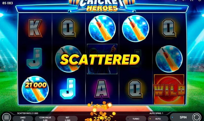 Cricket Heroes slot screen 4