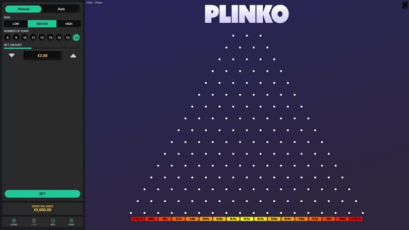 Plinko slot screen 1