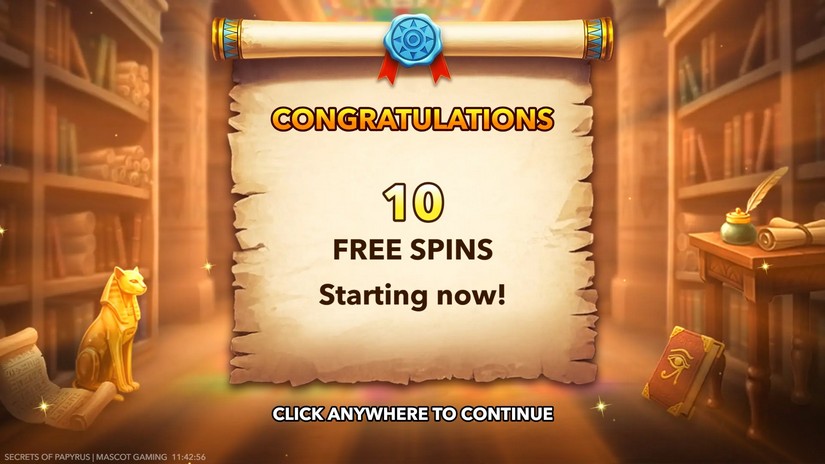 Secrets of Papyrus slot screen 2