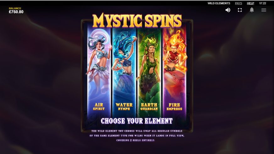Wild Elements slot screen 3