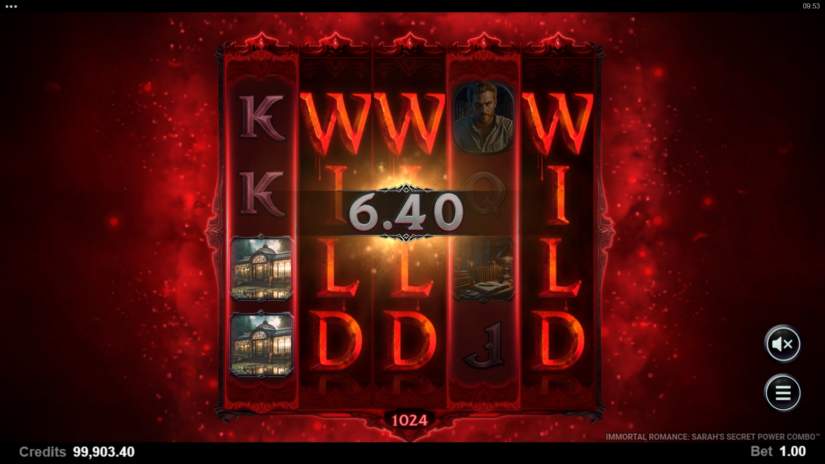 Immortal Romance Sarah’s Secret slot screen 1