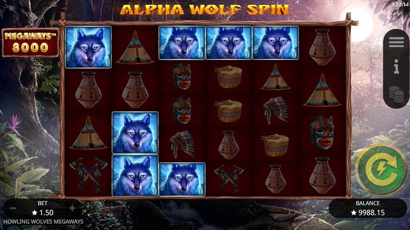 Howling Wolves Megaways slot screen 3