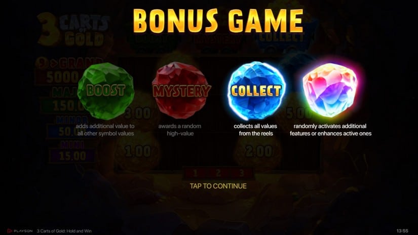 3 Carts of Gold: Hold and Win slot screen 4