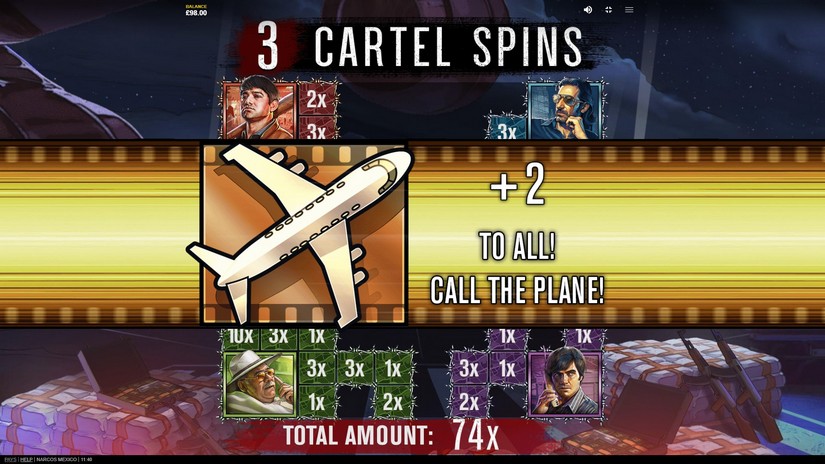 Narcos Mexico slot screen 3