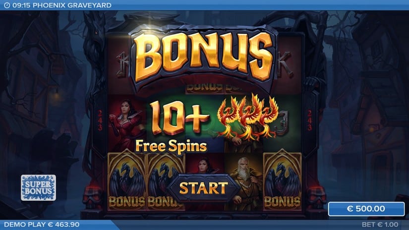 Phoenix Graveyard slot screen 6