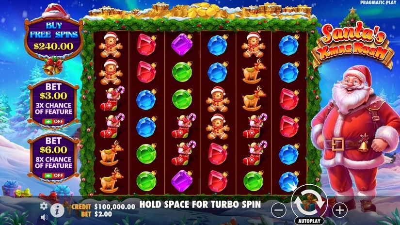 Santa’s Xmas Rush slot screen 1