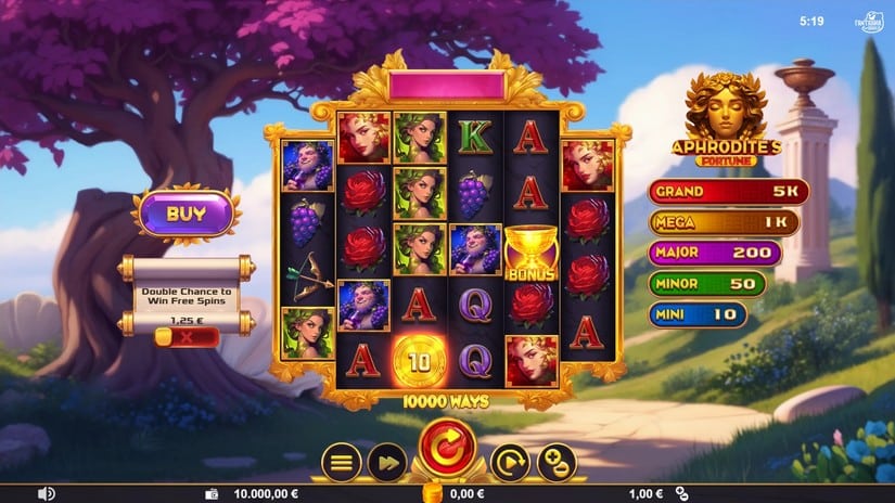 Aphrodite’s Fortune slot screen 1
