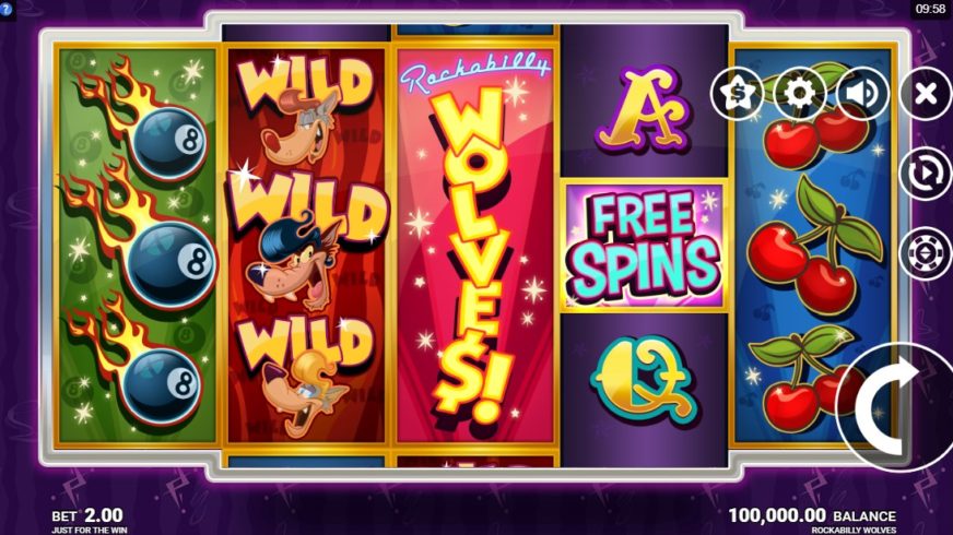 Rockabilly Wolves slot screen 1