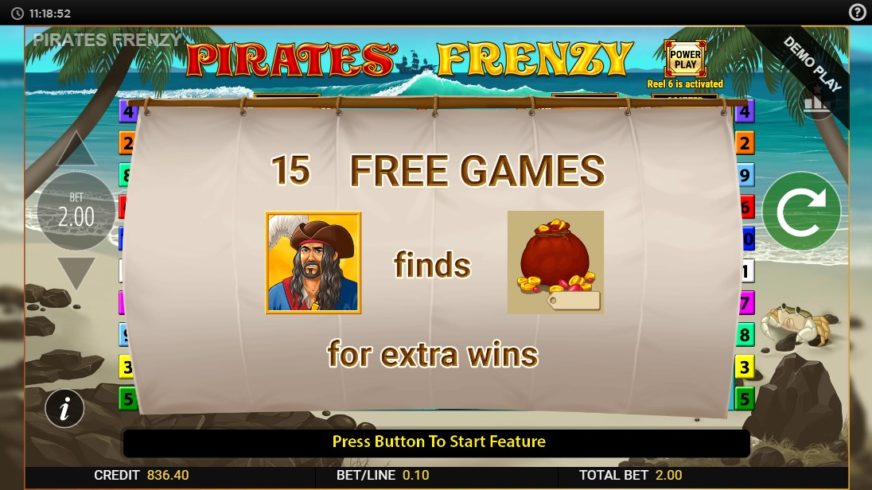 Pirates Frenzy slot screen 5