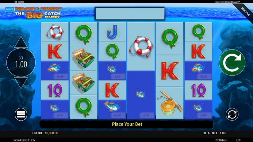 Fishin’ Frenzy The Big Catch Megaways slot screen 1