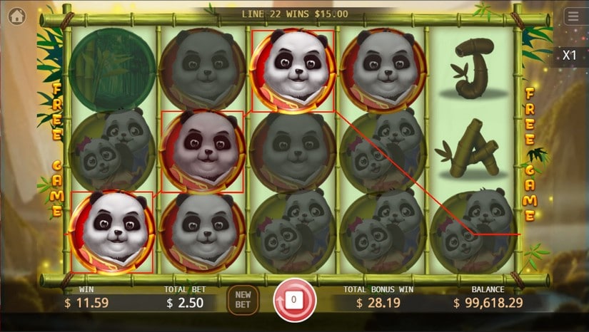 Panda Family slot screen 5