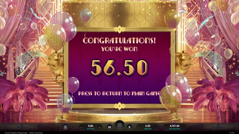 The Great Pigsby Megaways slot screen 9