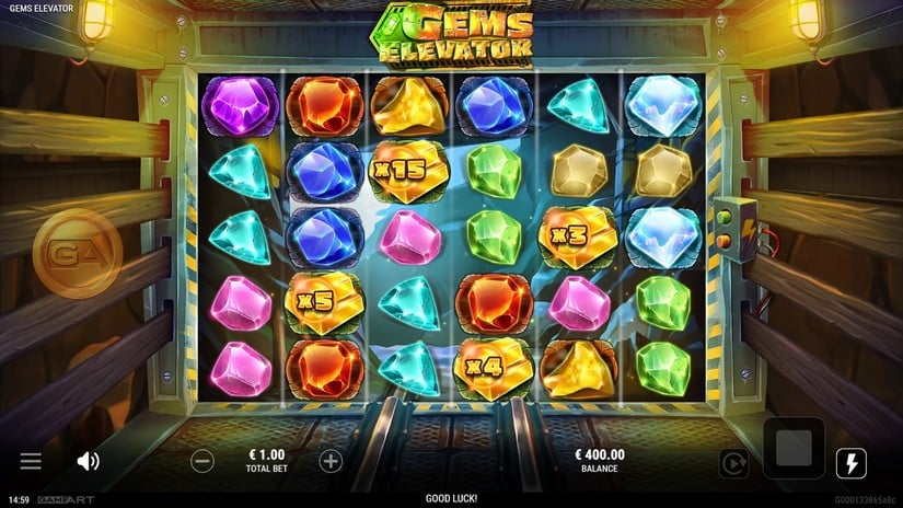 Gems Elevator slot screen 2
