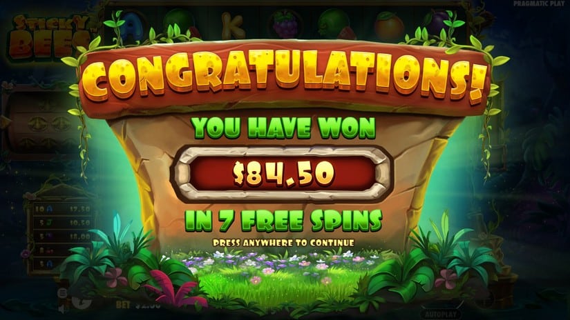 Sticky Bees slot screen 6