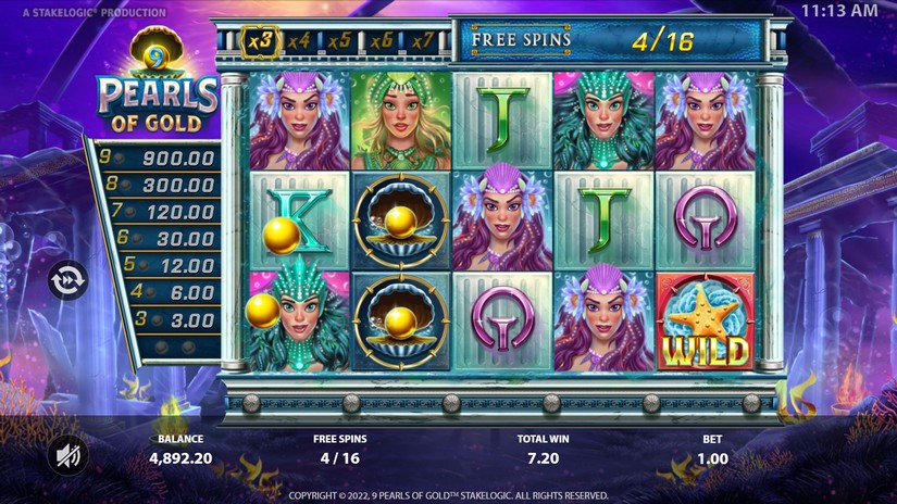 9 Pearls of Gold slot screen 5