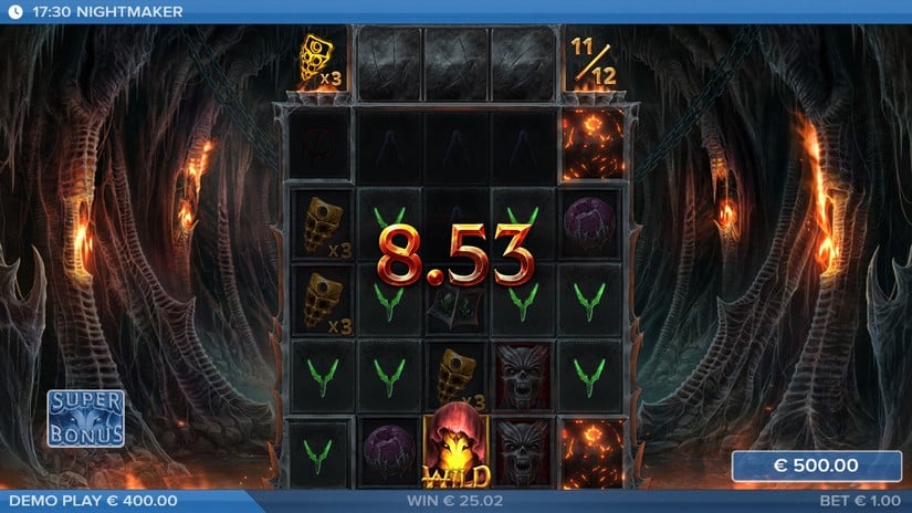 Nightmaker slot screen 5