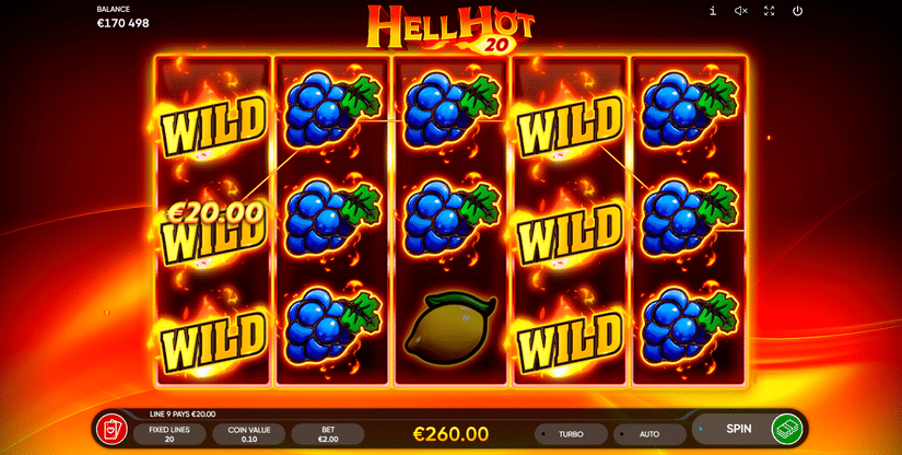 Hell Hot 20 slot screen 1