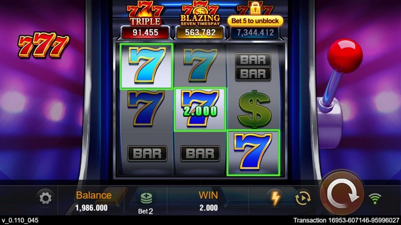 Seven Seven Seven slot screen 2