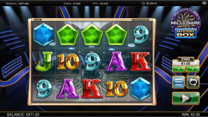 Who Wants to Be a Millionaire Mystery Box slot screen 1