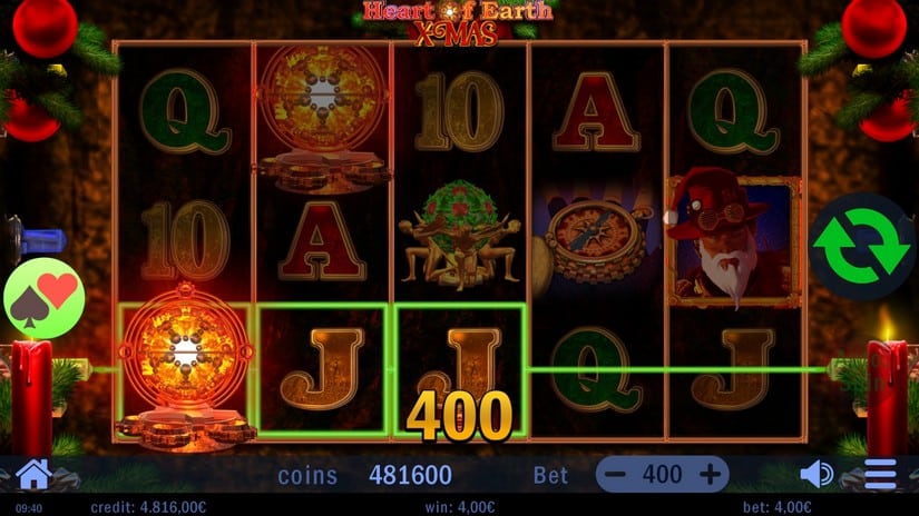 Hearth of Earth Xmas slot screen 3