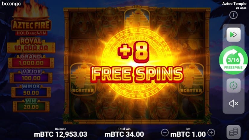 Aztec Fire: Hold and Win slot screen 4