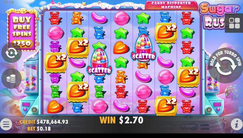 Sugar Rush slot screen 4