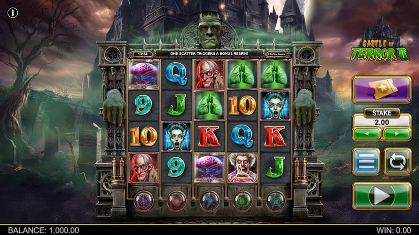 Castle of Terror 2 slot screen 1