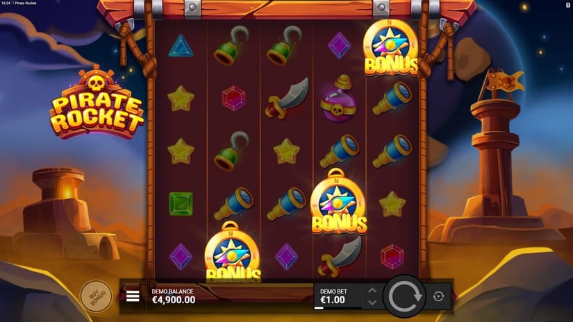 Pirate Rocket slot screen 2