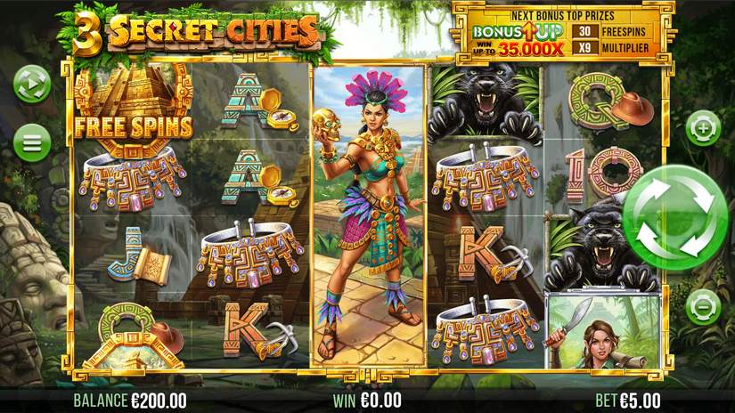 3 Secret Cities slot screen 4