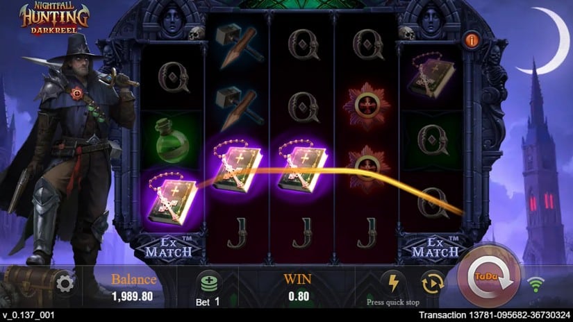 Nightfall Hunting slot screen 2