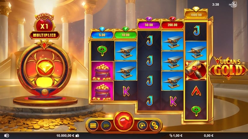 Vulcan’s Gold slot screen 1