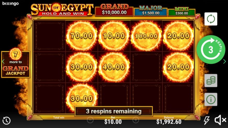 Sun Of Egypt slot screen 3