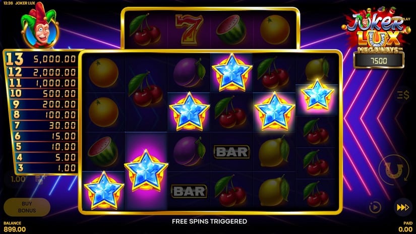 Joker Lux Megaways slot screen 3