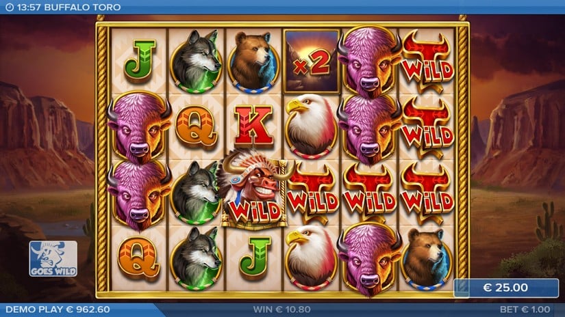 Buffalo Toro slot screen 4