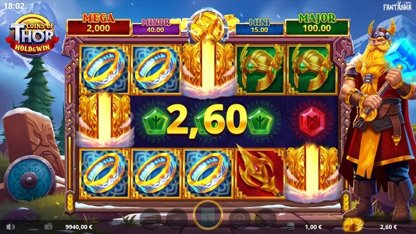 Coins of Thor slot screen 2
