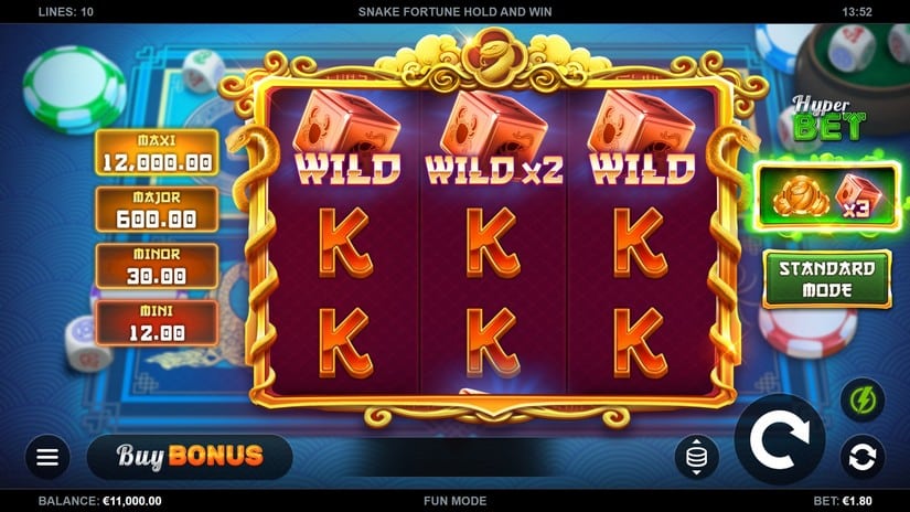 Snake Fortune Hold and Win slot screen 1