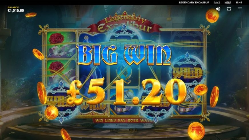 Legendary Excalibur slot screen 4